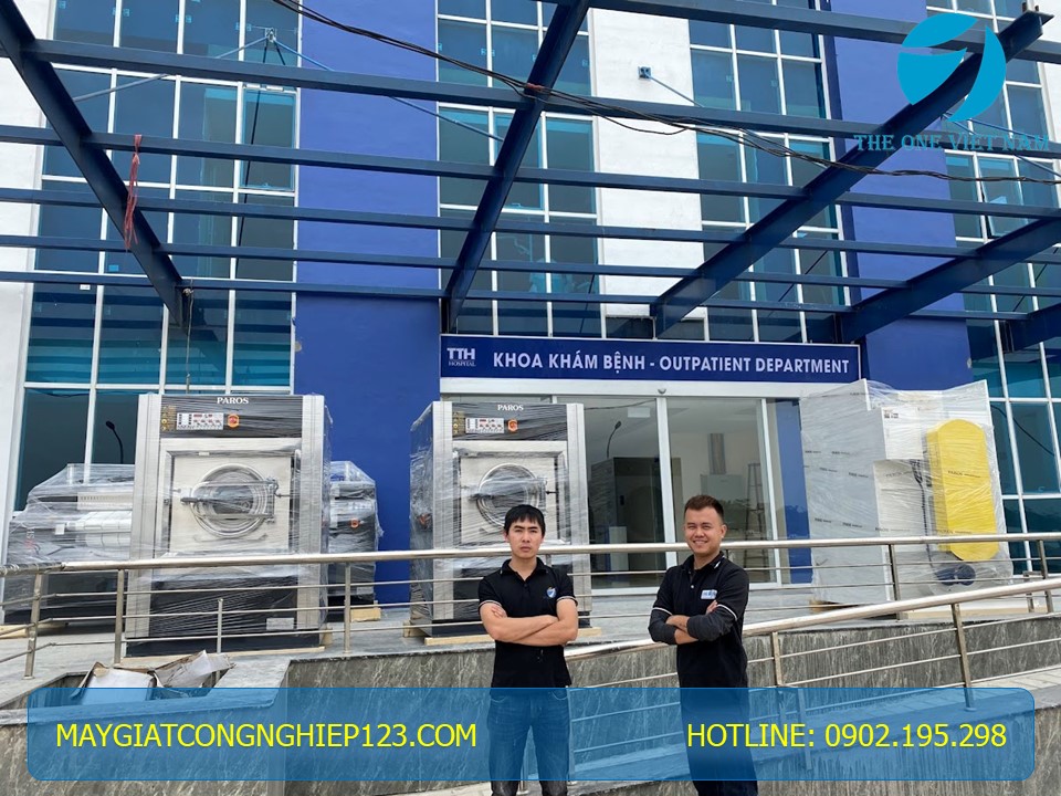 Lắp máy giặt công nghiệp cho Bệnh viện